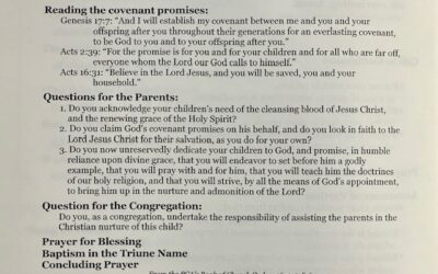 Baptism: A Sign of God’s Promise, Not Ours